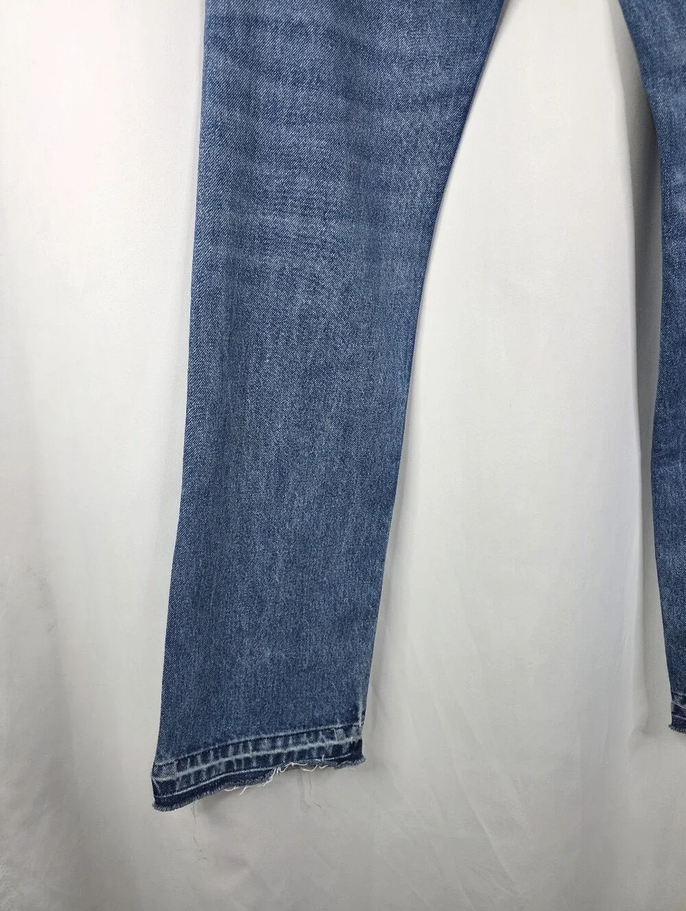 EB Denim Women's Size 27 High Rise Straight Leg Denim Jeans Split Hem Button Fly